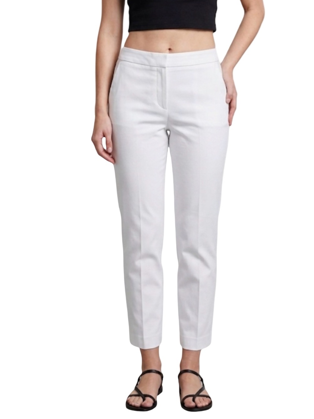 SPANX Slim Straight Petite White Pants LGP NWT